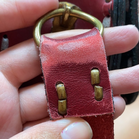 Crossbody red leather bag - Picture 10 of 16